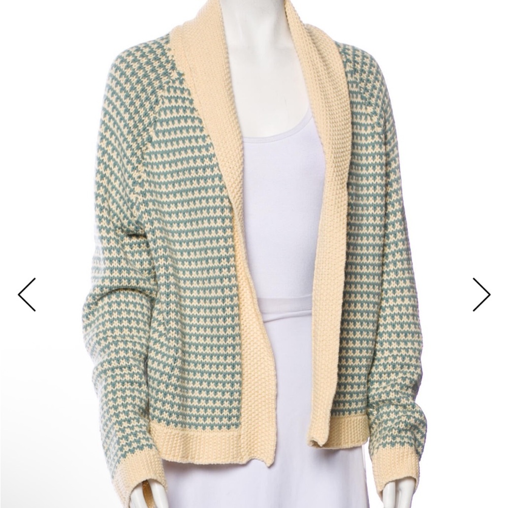 The Great Cream and Green Knit Cardigan - Picture 3 of 3